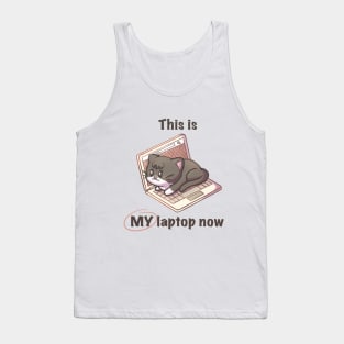 if I fits I sits - Laptop Cat Tank Top